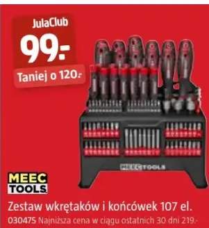 Zestaw wkrętaków i końcówek Meec Tools 107el.