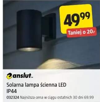 Solarna lampa ścienna LED Anslut IP44