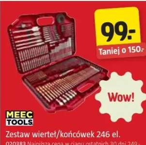 Zestaw wierteł/końcówek Meec Tools 246 el.