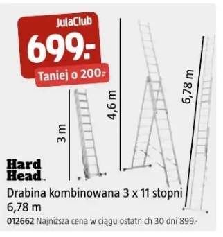 Drabina kombinowana Hard Head 3x11 stopni 6,78m