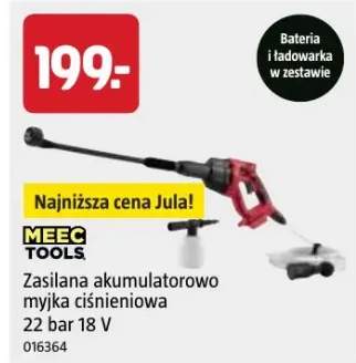 Zasilana akumulatorowo myjka ciśnieniowa Meec Tools 22 bar 18V