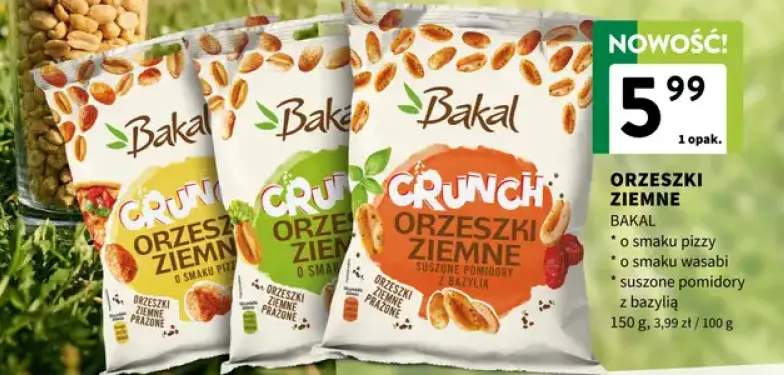 Orzeszki ziemne Crunch Bakal o smaku wasabi