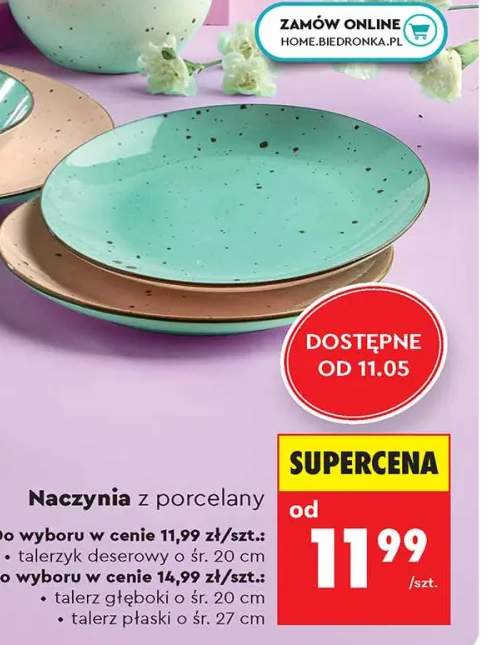 Talerzyk deserowy z porcelany MG home śr. 20cm