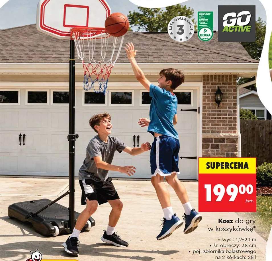 Kosz do gry w koszykówkę GO ACTIVE