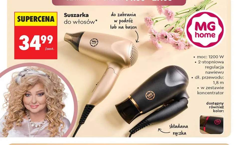Suszarka do włosów MG home 1200W