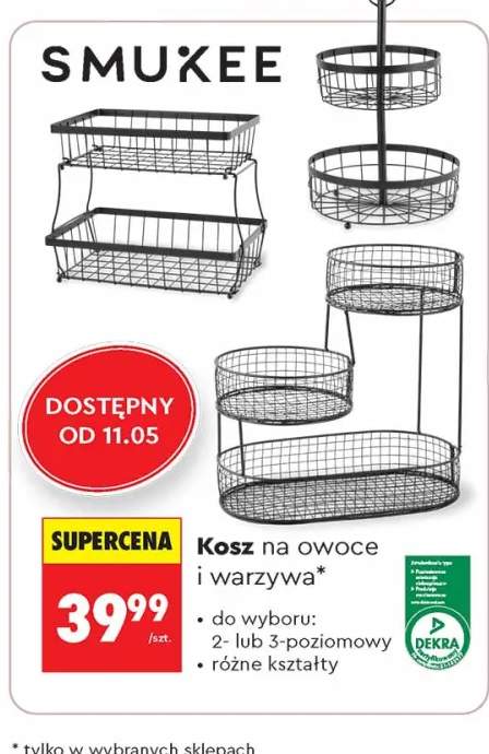 Kosz na owoce i warzywa Smukee 2-poziomowy
