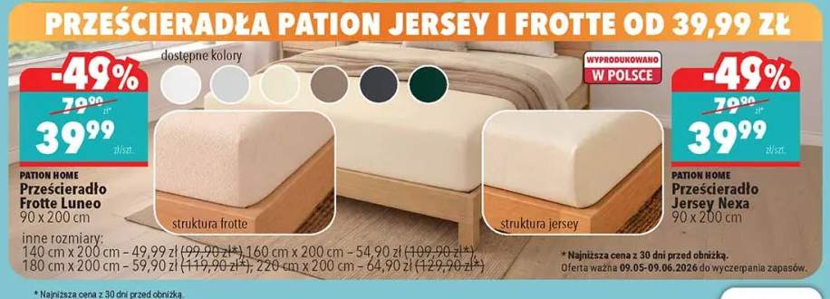 Prześcieradło Jersey Nexa PATION HOME 90x200cm