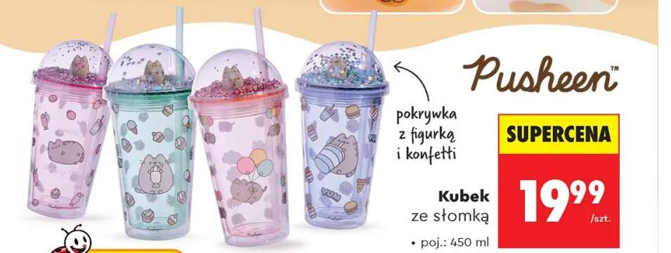 Kubek ze słomką Pusheen poj. 450ml