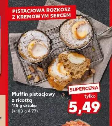 Muffin pistacjowy z ricottą