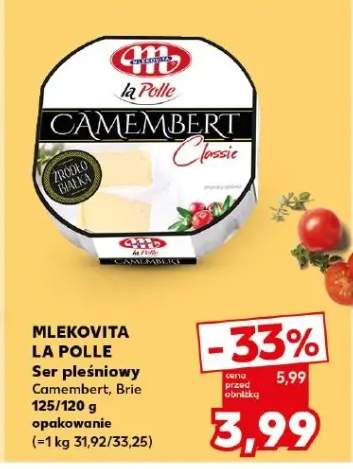 Ser pleśniowy Camembert MLEKOVITA LA POLLE Classic