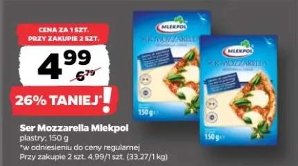 Ser Mozzarella Mlekpol plastry
