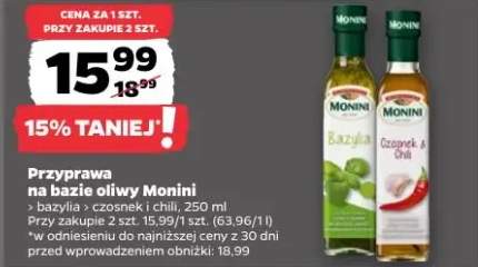 Przyprawa na bazie oliwy Monini czosnek i chili