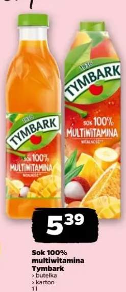 Sok 100% multiwitamina Tymbark karton