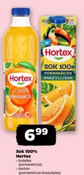 Sok 100% pomarańcza brazylijska Hortex karton