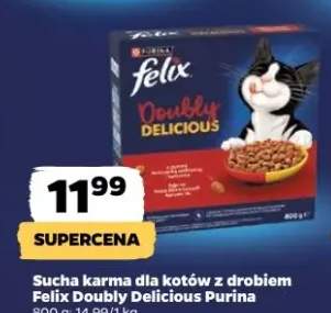 Sucha karma dla kotów z drobiem Felix Doubly Delicious Purina