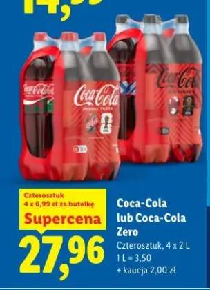 Napój gazowany Coca-Cola Zero 4-pak 2l