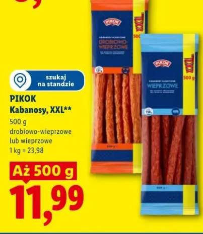 Kabanosy drobiowo-wieprzowe XXL PIKOK