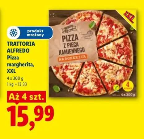 Pizza margherita Trattoria Alfredo XXL 4-pak 300g