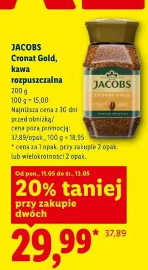 Kawa rozpuszczalna Jacobs Cronat Gold