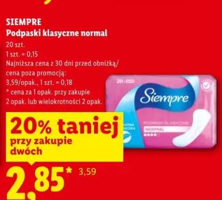 Podpaski klasyczne normal SIEMPRE