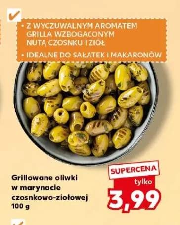 Grillowane oliwki w marynacie czosnkowo-ziołowej