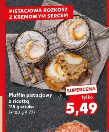 Muffin pistacjowy z ricottą