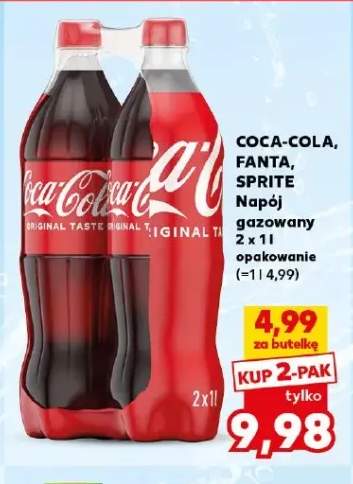 Napój gazowany Coca-Cola 2-pak 1l