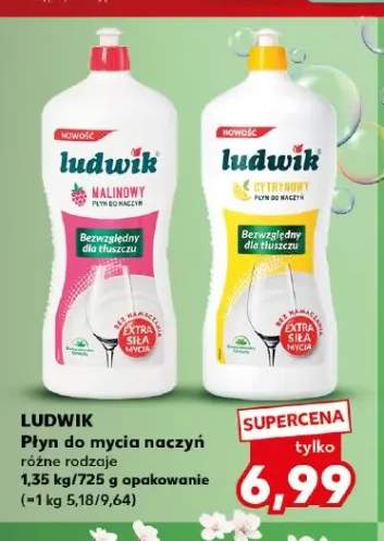 Płyn do mycia naczyń Ludwik malinowy