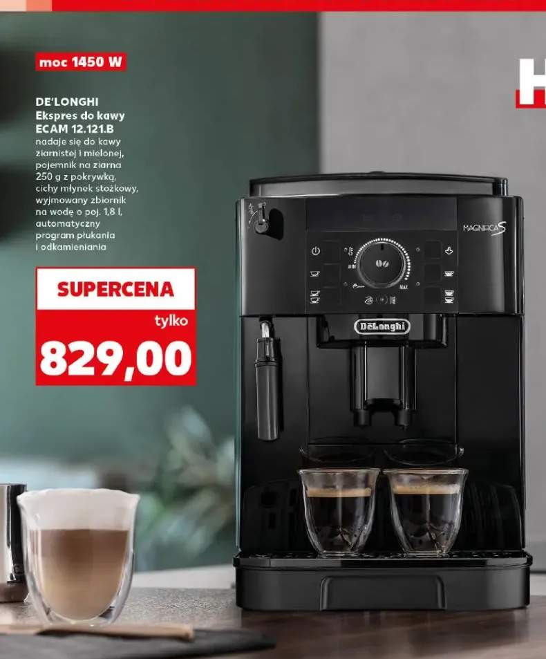 Ekspres do kawy DE'LONGHI ECAM 12.121.B 1450W