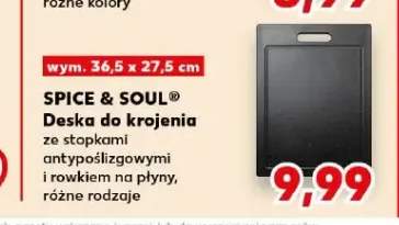Deska do krojenia ze stopkami antypoślizgowymi SPICE & SOUL wym. 36,5x27,5cm