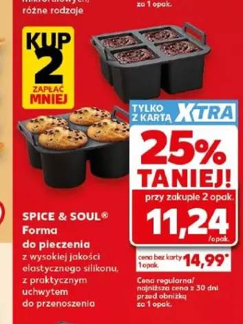 Forma do pieczenia z elastycznego silikonu na muffiny SPICE & SOUL