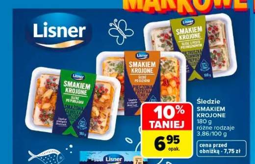 Śledzie Smakiem Krojone Lisner