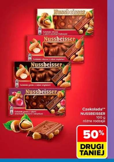Czekolada Nussbeisser mleczna z całymi orzechami laskowymi 100g