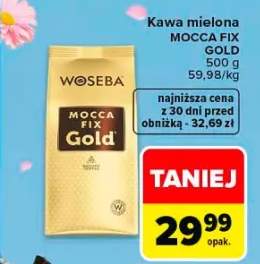 Kawa mielona WOSEBA MOCCA FIX GOLD