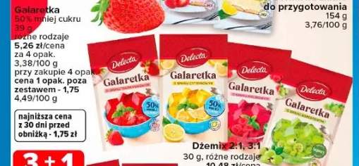 Galaretka 50% mniej cukru Delecta