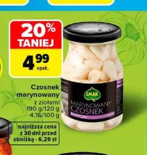 Czosnek marynowany z ziołami Smak