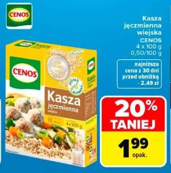 Kasza jęczmienna wiejska CENOS 4-pak 100g