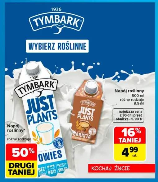 Napój roślinny Tymbark Just Plants Owies