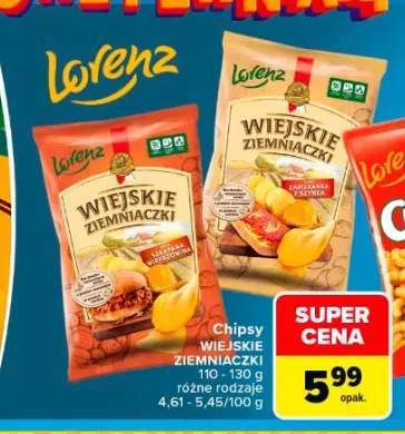Chipsy Wiejskie Ziemniaczki Lorenz Szarpana Wieprzowina