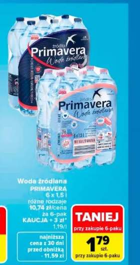Woda źródlana Primavera niegazowana