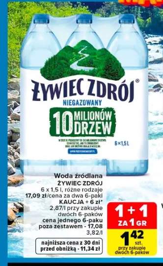 Woda źródlana ŻYWIEC ZDRÓJ 6-pak 1,5l