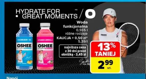 Woda funkcjonalna OSHEE Magnesium + B6 0,555l