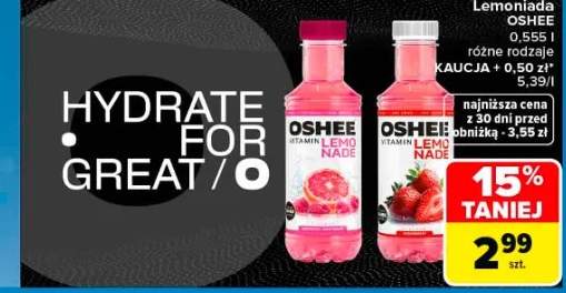 Lemoniada OSHEE Vitamin Lemonade Strawberry 0,555l