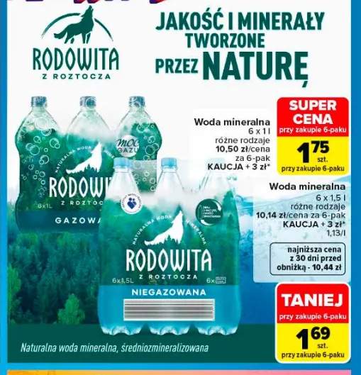 Woda mineralna Rodowita z Roztocza niegazowana 6-pak 1,5l