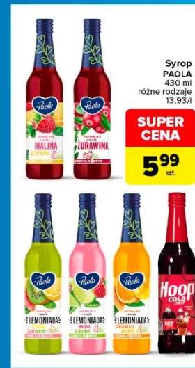 Syrop Paola lemoniada pomarańcza 430ml