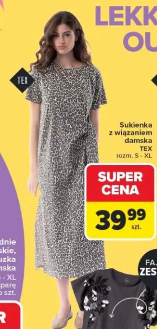 Sukienka z wiązaniem damska TEX rozm. S-XL