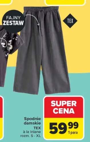 Spodnie damskie TEX à la lniane rozm. S-XL