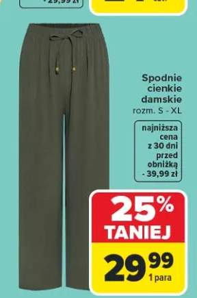 Spodnie cienkie damskie rozm. S-XL
