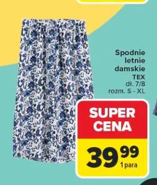 Spodnie letnie damskie TEX dł. 7/8 rozm. S-XL