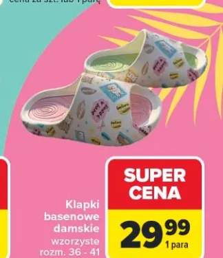 Klapki basenowe damskie wzorzyste rozm. 36 - 41